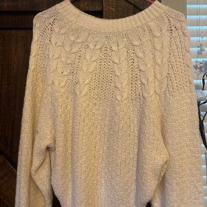 Cream Cable Knit Sweater